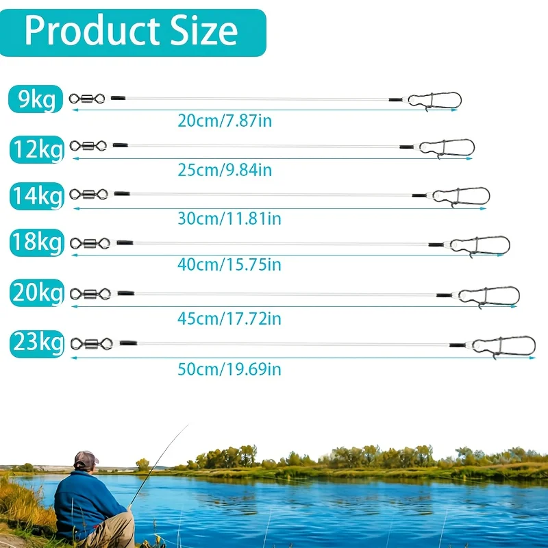 15pcs Fluorocarbon Wire Leader – Leader Line Bewertung und Preis