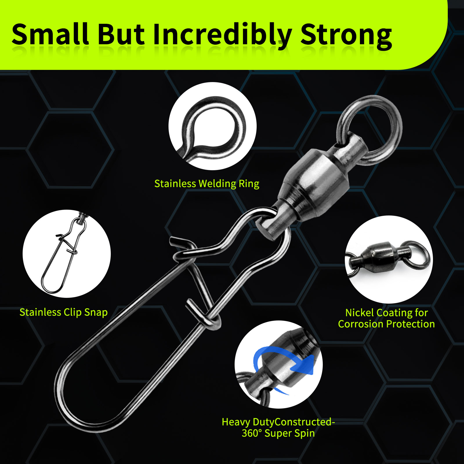 9KM 10PCS Ball Bearing Swivel  – Saltwater Line Bewertung und Preis