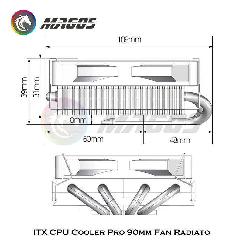 ITX CPU Cooler Pro 90mm Fan Ra – Fly Line Bewertung und Preis