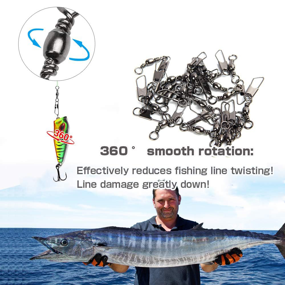 50Pcs Stainless Steel Snap Swi – Saltwater Line Bewertung und Preis