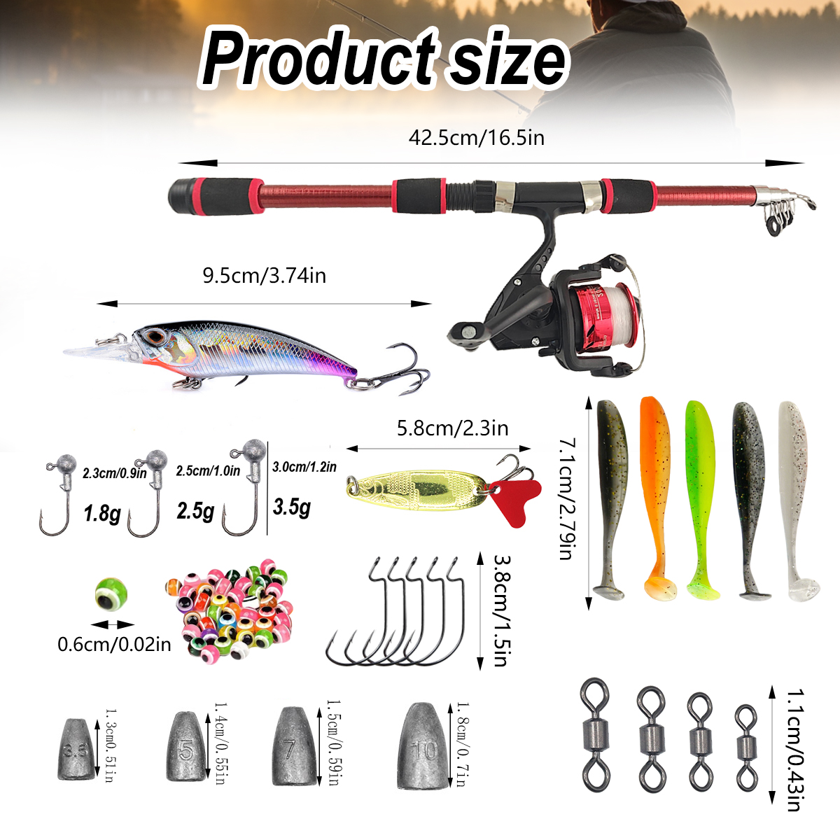 46Pcs Telescopic Fishing Rod R – Freshwater Line Bewertung und Preis
