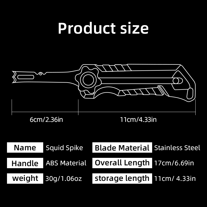 Squid Knife Stainless Steel Li – Saltwater Line Bewertung und Preis