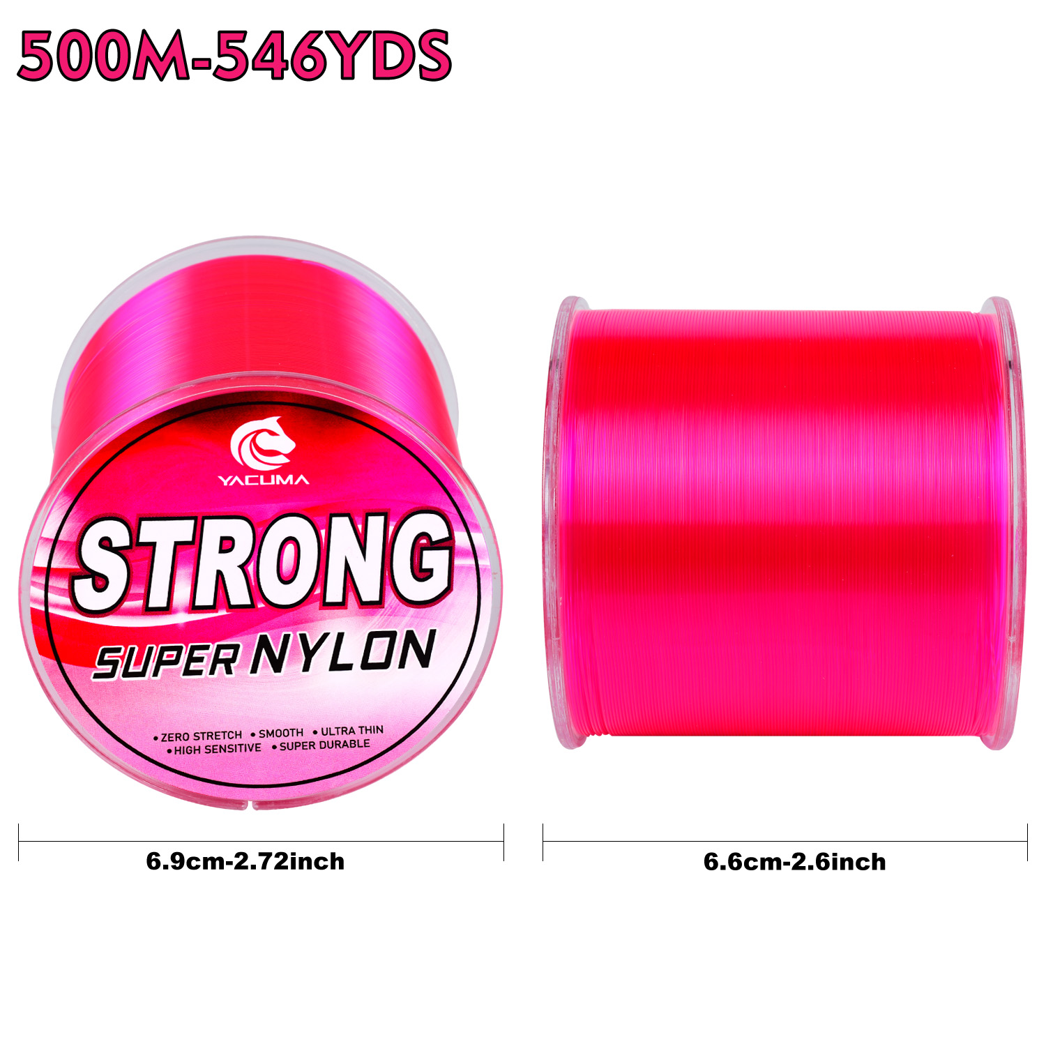 YACUMA 500M-546YDS Strong Pink – Fluorocarbon Line Bewertung und Preis